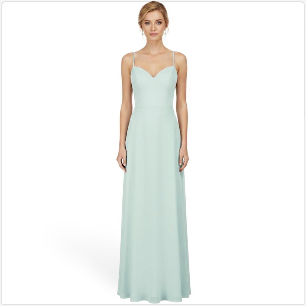 Morilee Mori Lee Aqua Lace Beaded Back Chiffon Gown Dress Bridesmaid NWT New 4
